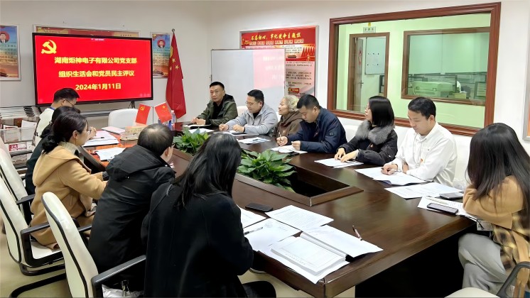 【一月一課一片一實踐】BG大游集团電子黨支部召開組織生活會，開展黨員民主評議